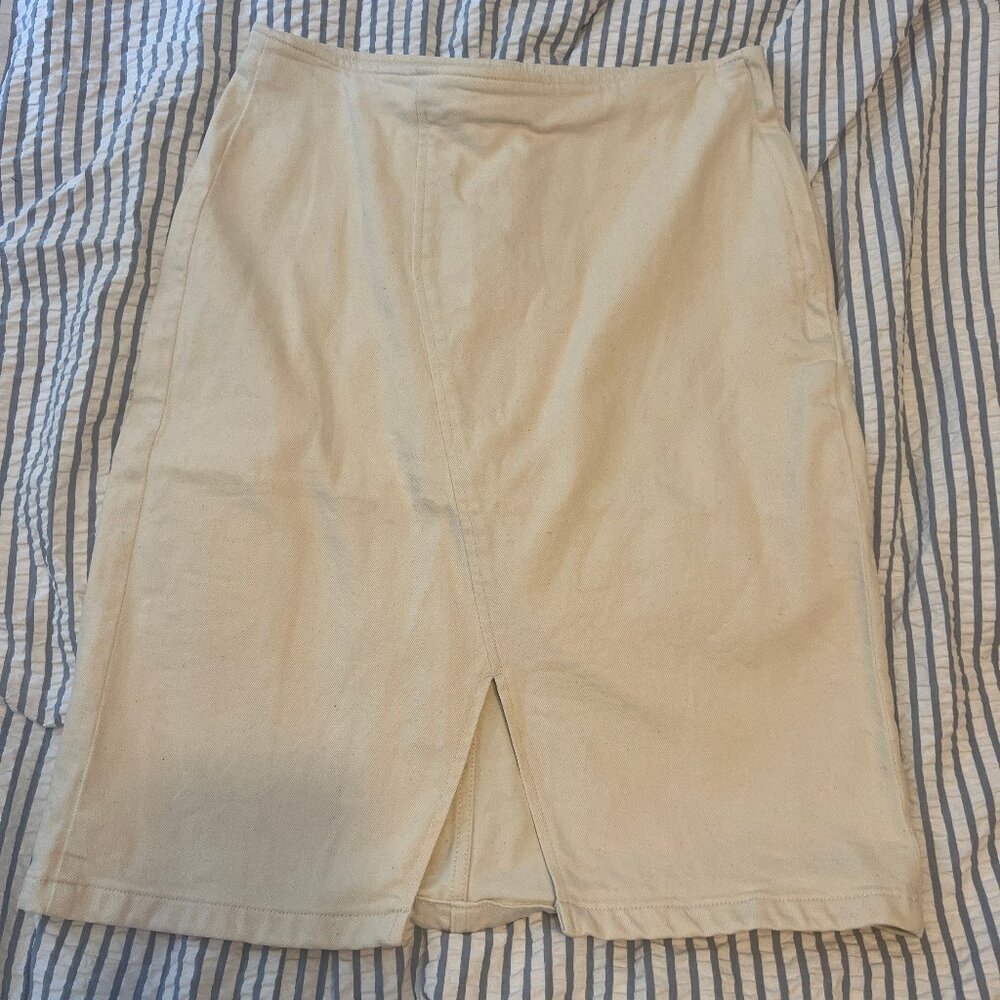 J.Crew Canvas Center Slit Skirt